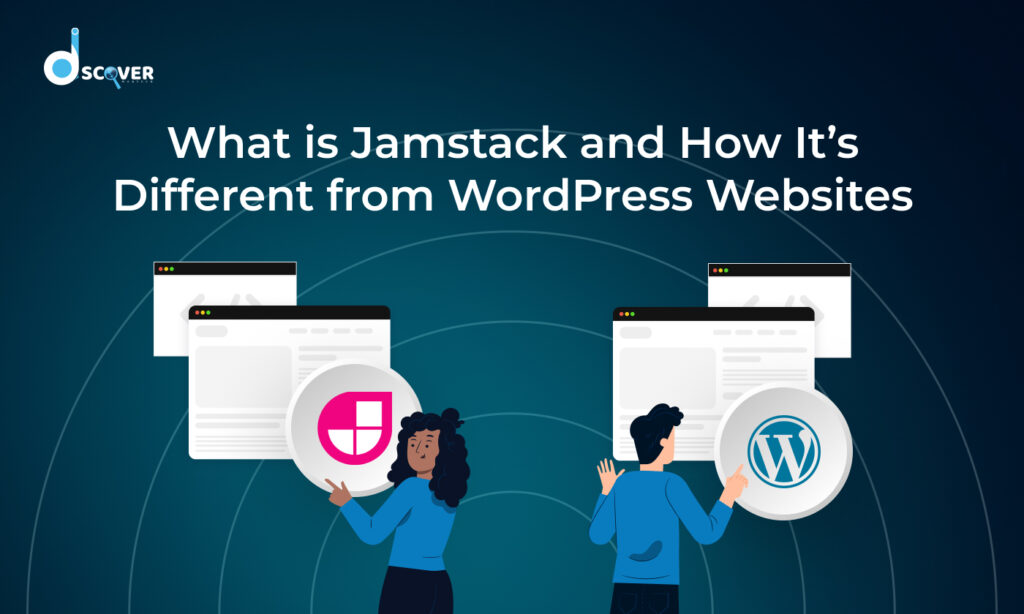 Comparison of Jamstack and WordPress websites showing differences
