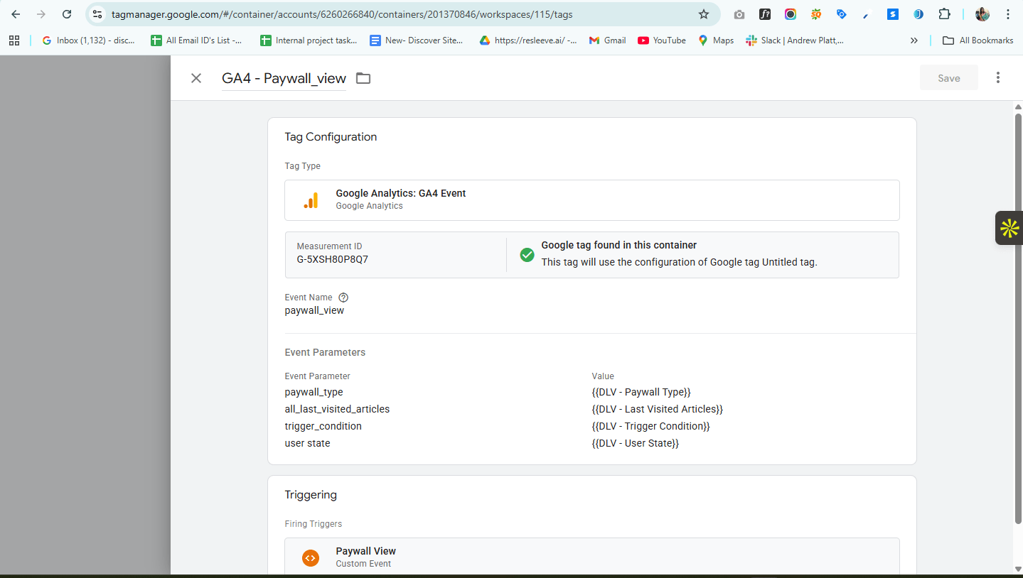 ParentData GTM paywall_view event